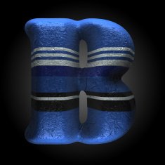 vector colored clay letter b N3