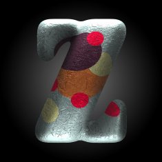 vector colored clay letter z N5