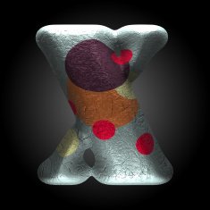 vector colored clay letter x N4
