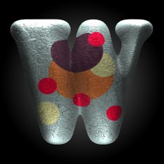 vector colored clay letter w N3