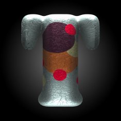 vector colored clay letter t N4