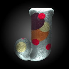 vector colored clay letter j N5
