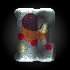 vector colored clay letter e N4