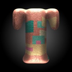 vector colored clay letter t N5
