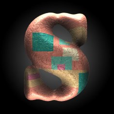 vector colored clay letter s N5