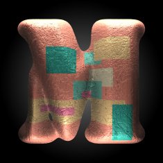 vector colored clay letter m N5