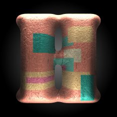 vector colored clay letter h N6