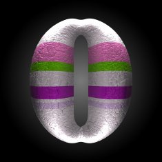 vector colored clay letter 0 N6