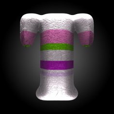 vector colored clay letter t N6
