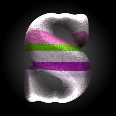 vector colored clay letter s N6