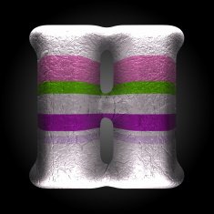 vector colored clay letter h N7