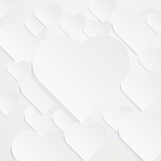 White paper background with hearts N2