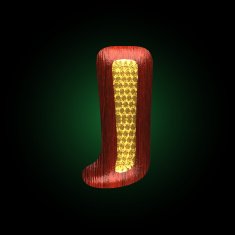 vector golden figure with red wood N26