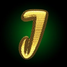 vector golden letter N23