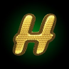 vector golden letter N25
