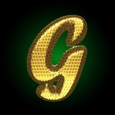 vector golden letter N26