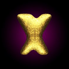 vector golden figure N14