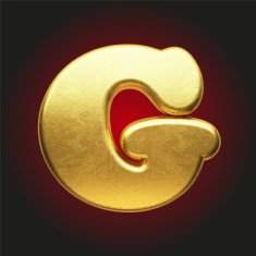 vector golden letter N43