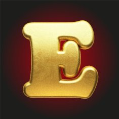 vector golden letter N45