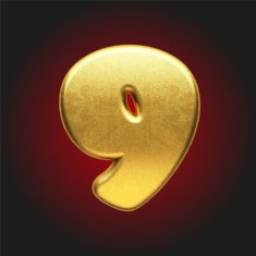 vector golden letter N47