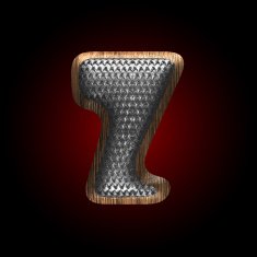 vector metal and wood figure N46