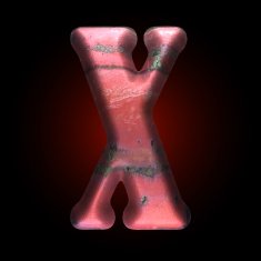 Vector old metal letter N11