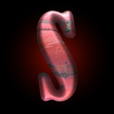 Vector old metal letter N15