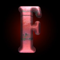 Vector old metal letter N27