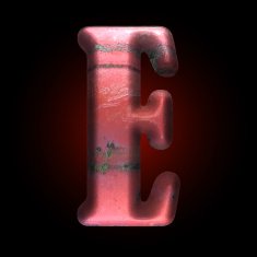 Vector old metal letter N28