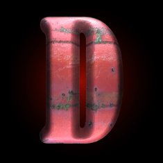 Vector old metal letter N29