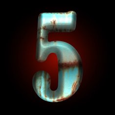 Vector old metal letter N37