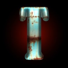 Vector old metal letter N46