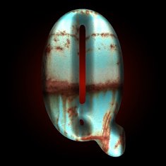 Vector old metal letter N48