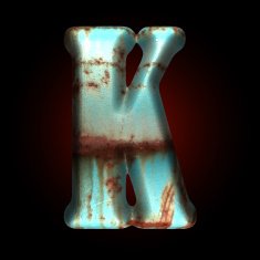 Vector old metal letter N53