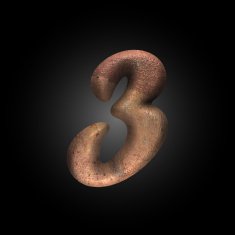 Vector old metal letter N69