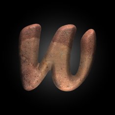 Vector old metal letter N75