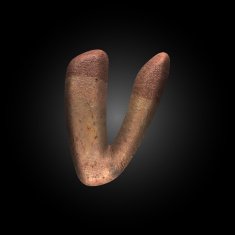 Vector old metal letter N76