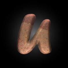 Vector old metal letter N77
