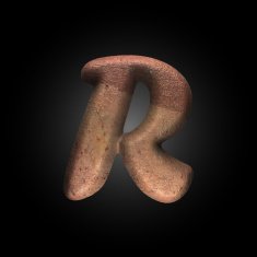 Vector old metal letter N80