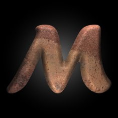 Vector old metal letter N85