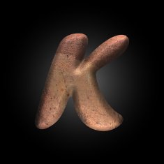 Vector old metal letter N86