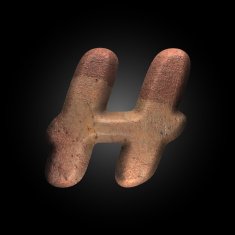 Vector old metal letter N88