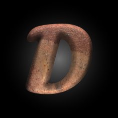 Vector old metal letter N92
