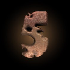 Vector old metal letter N97