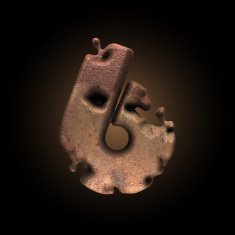Vector old metal letter N98