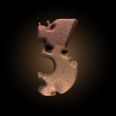 Vector old metal letter N104