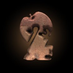 Vector old metal letter N105