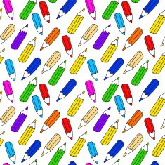 Seamless pattern of many color pencils N2