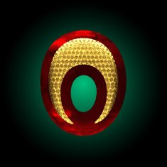 vector velvet letter with gold N23