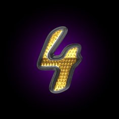 vector silver figure with gold N6
